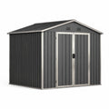 Abri de Jardin en Métal Gris 260x210cm