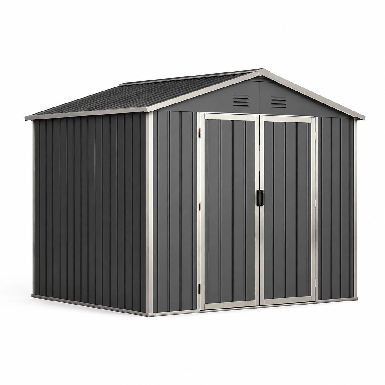 Abri de Jardin en Métal Gris 260x210cm