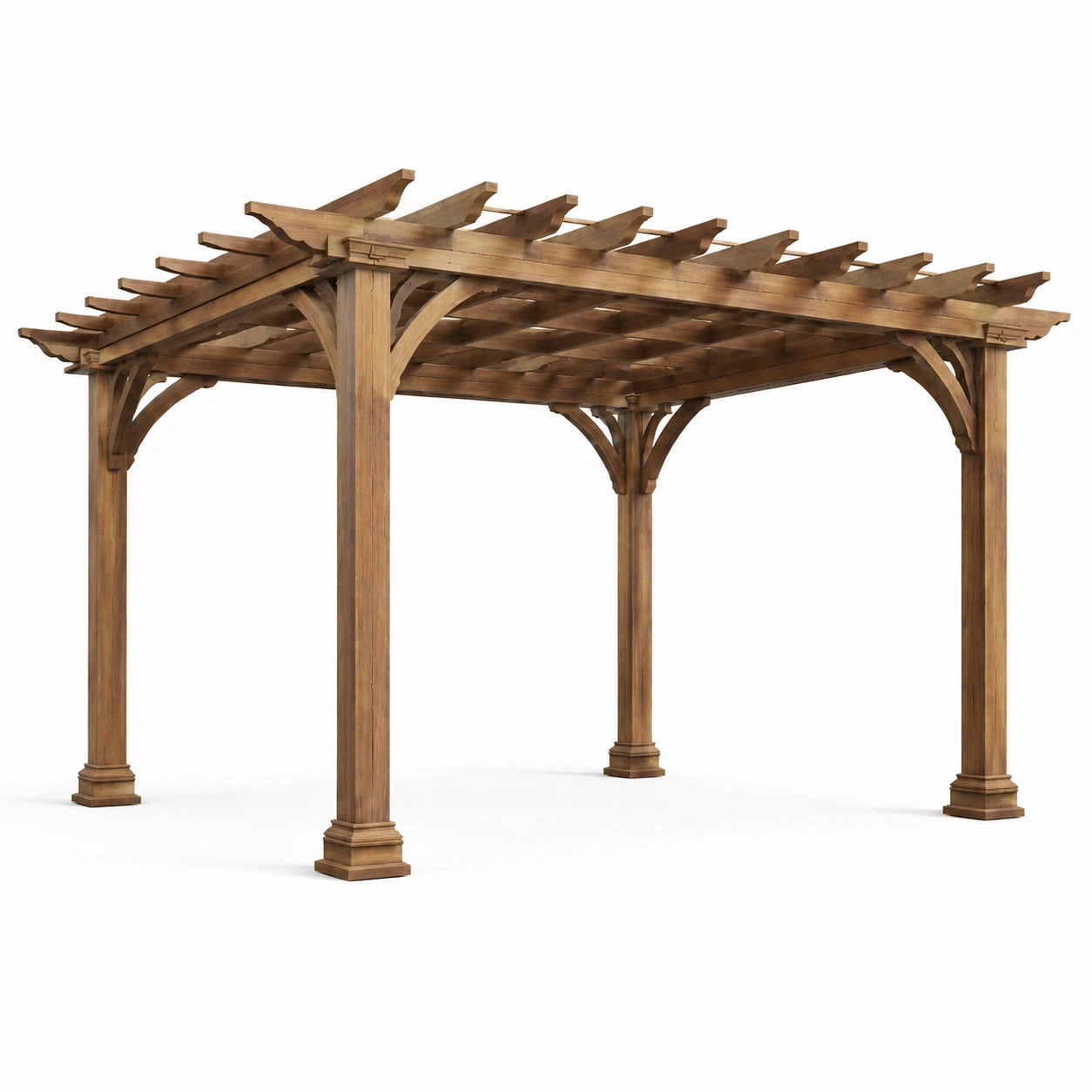 Pergola en bois 3x3m brun