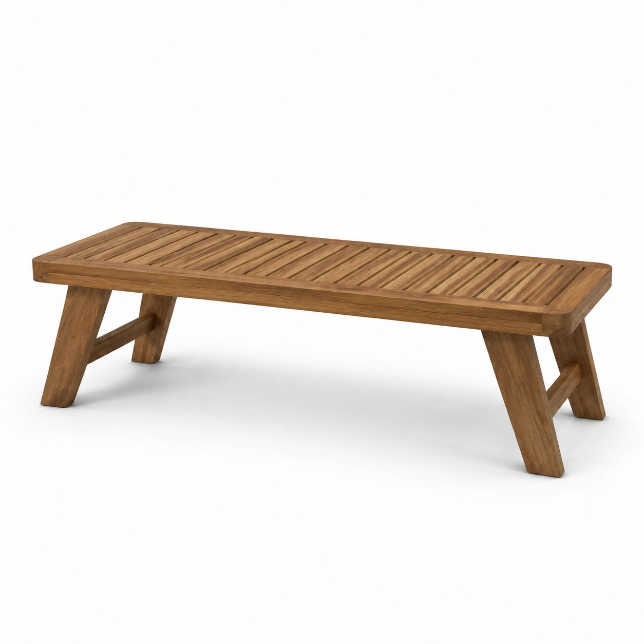 Banc en bois teck marron 120 cm