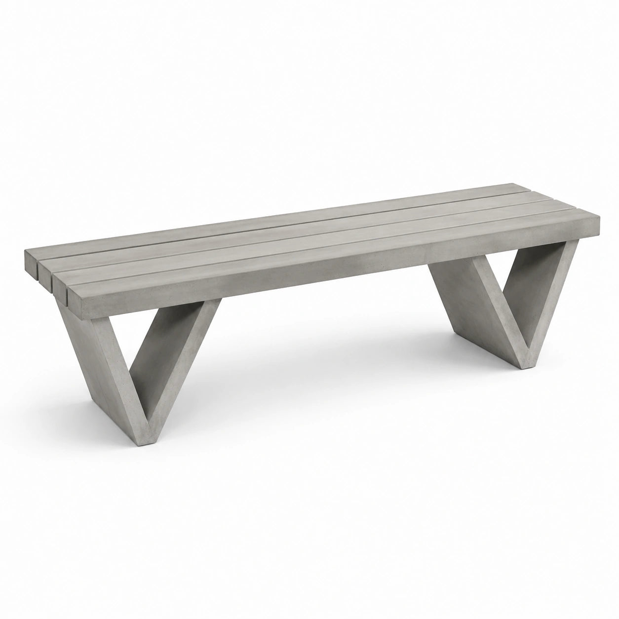 Banc en béton gris pour intérieur et extérieur