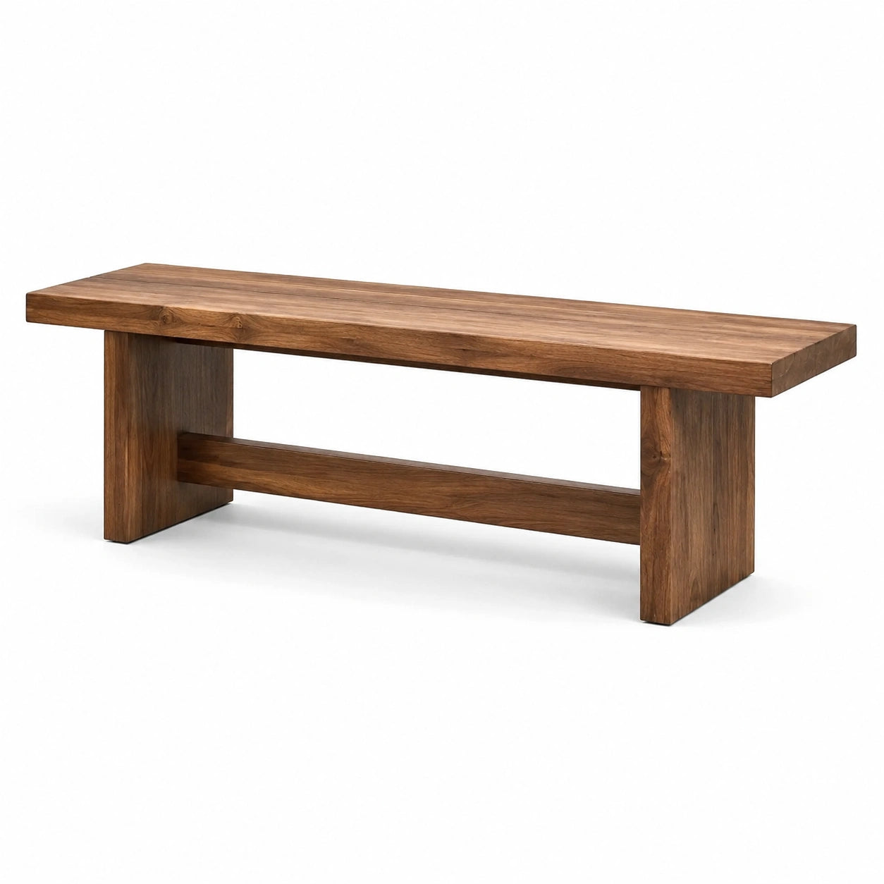 Banc en bois de noyer brun 150 cm