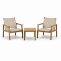 Ensemble de jardin en bois avec fauteuils et table